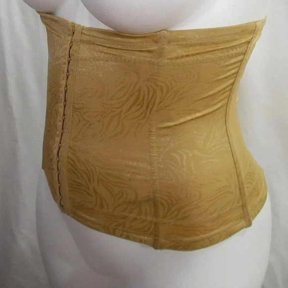 MEDIUM Maidenform SE3067 Jacquard Satin Waist‎ Cincher Nude  Excellent Pre-owned - Picture 2 of 6